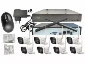 GEMBIRD IP3MP-WiFiKITXM8 GMB kamera 3 megapiksela set wifi 8 kamere full color app xmeye sa mikrofonom