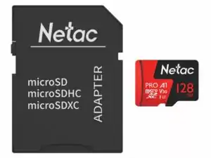NETAC Micro SDXC, 128GB, P500 Extreme Pro + SD adapter (NT02P500PRO-128G-R)