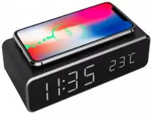 GEMBIRD DAC-WPC-01 Digitalni sat + alarm sa bežičnim punjenjem telefona