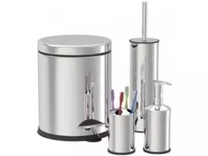 ZILAN ZLN4605 KANTA SA POKLOPCEM 3L + SET ZA KUPATILO INOX 4