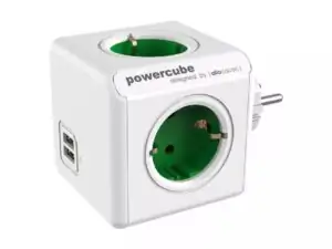 ALLOCACOC PowerCube Original USB 4xSchuko + dual USB zelena