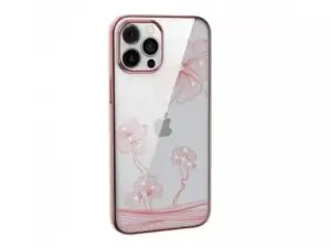 DEVIA Futrola Hard Case Crystal Flora za Iphone 13 pro max Rose Gold