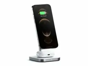 SATECHI Aluminium 2-in-1 Magnetic Wireless Charging stand – White 18