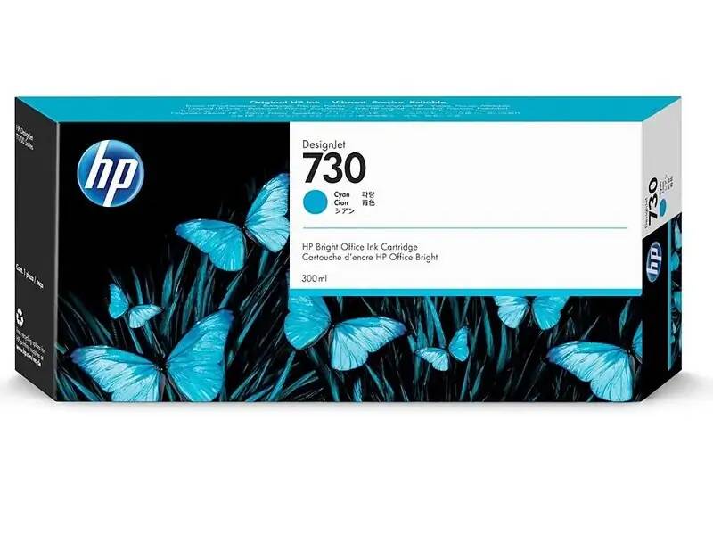 HP No.730 300-ml Cyan DesignJet Ink Cartridge (P2V68A)