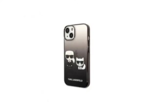 KARL LAGERFELD Futrola za iPhone 14 Black K & Choupette Centered Grad