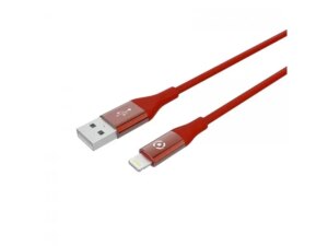 CELLY USB - LIGHTNING kabl u crvenoj boji