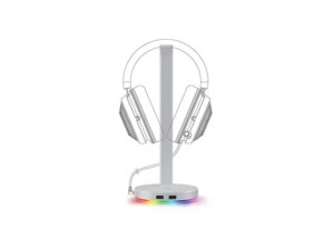 RAZER Base Station V2 Chroma Mercury - Headphone Stand with USB 3.1 and 7.1 Surround Sound