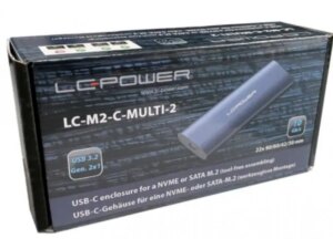 LC POWER LC-M2-C-MULTI-2 NVME SSD Rack M2 Enclosure for M.2 SSD USB3.2 Gen.2x1 Type C Antracit