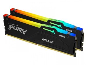 KINGSTON DIMM DDR5 64GB (2x32GB kit) 5200MT/s KF552C40BBAK2-64 Fury Beast RGB