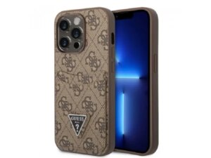 Guess Maska za iPhone 14 Pro 4G Double card triangle Brown