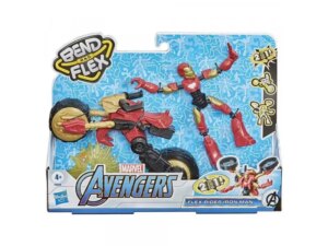 HASBRO AVENGERS BEND AND FLEX FLEX RIDER IRON MAN