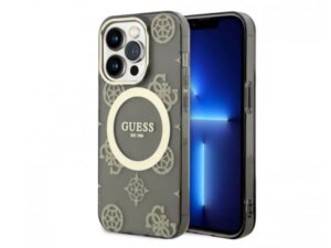 Guess Futrola za iPhone 14 Pro iml glitter peony gold black MagSafe