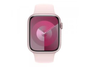 APPLE Watch S9 GPS 45mm Pink Alu Case w Light Pink Sport Band – S/M (mr9g3se/a) 18