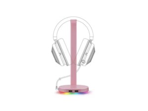 RAZER Base Station V2 Chroma Quartz - Headphone Stand with USB 3.1 and 7.1 Surround Sound