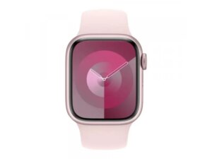 APPLE Watch S9 GPS 41mm Pink Alu Case w Light Pink Sport Band - S/M (mr933se/a)