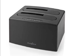 NEDIS HDDUDB3210BK USB 3.2 DUPLI docking station za 2.5/3.5 SATA hard diskove