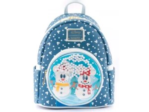 Loungefly Disney Snowman Minnie Mickey Snow Globe Mini Backpack