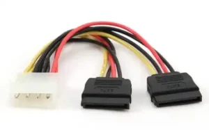 Kabl Molex – Sata x2 30cm Ž/M Gembird CC-SATA-PSY-0.3M 18