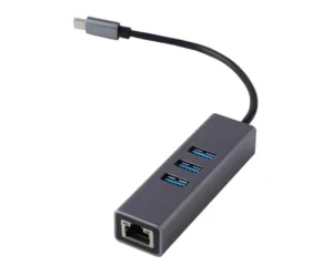 Adapter-konverter USB Tip C-3xUSB 3.0+RJ45 Linkom 18