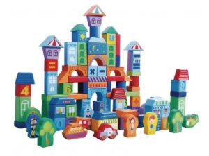 ECO TOYS Edukativne drvene kocke City (SR19001)