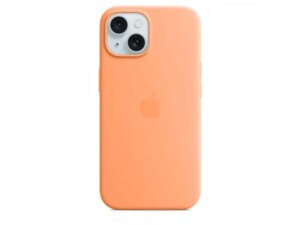 APPLE IPhone 15 Silicone Case w MagSafe - Orange Sorbet (mt0w3zm/a)