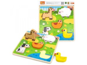 VIGA Taktilne puzzle farma