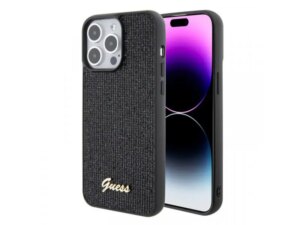 Guess Maska za iPhone 15 Pro Max DISCO SCRIPT METAL BLACK