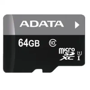 Micro SD Card 64GB AData + SD adapter AUSDX64GUICL10A1-RA1/ class 10 18