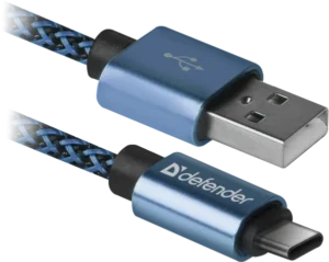 USB type-c kalb Defender USB08-03T USB 2.0 Blue 1m 2.1A 18