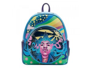 Loungefly Jimi Hendrix Psychodelic Landscape Zip Mini Backpack 18