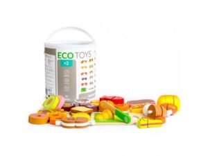 ECO TOYS Drvene namirnice za seckanje 23 dela 18