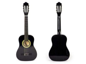 ECO TOYS Velika drvena gitara za decu crna