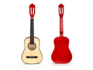 ECO TOYS Velika drvena gitara za decu crvena 18