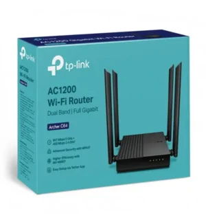 Wireless Router TP-Link Archer C64 AC1200 MU-MIMO 4x ext antena/1WAN/4LAN 18