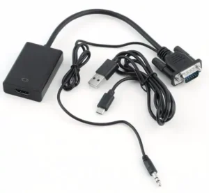 Adapter konverter VGA na HDMI + AUX 3.5mm Kettz 18