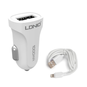 Auto punjac LDNIO DL-C17 2.4A sa iPhone Lightning kablom beli 18