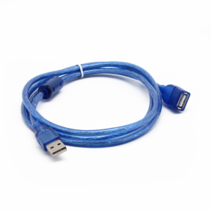 Kabl USB A/F transparent plavi 1.5m 18