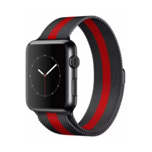Narukvica intrigue za Apple watch 42mm crno crvena 18