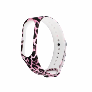 Narukvica za smart watch Xiaomi Mi Band M3/M4 leopard pink 18