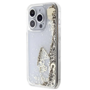 Torbica Guess Hc Liquid Glitter Charms za iPhone 15 Pro 6.1 zlatna (GUHCP15LGLHFLGO) 18