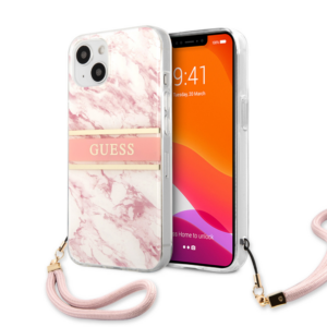 Torbica Guess Marble Strap za iPhone 13 6.1 roze (GUHCP13MKMABPI) 18