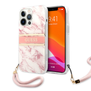 Torbica Guess Marble Strap za iPhone 13 Pro 6.1 roze (GUHCP13LKMABPI) 18