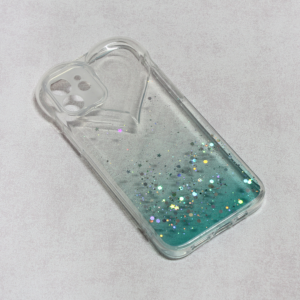 Torbica Heart Glitter za iPhone 12 6.1 mint 18