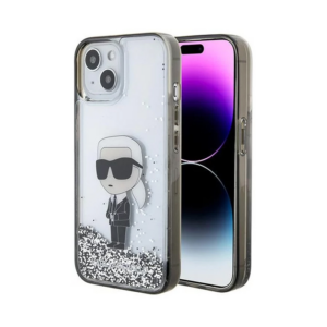 Torbica Karl Lagerfeld Hc Liquid Glitter Ikonik za iPhone 15 6.1 transparent (KLHCP15SLKKNSK) 18