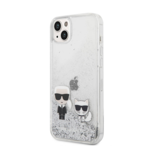 Torbica Karl Lagerfeld Hc Liquid Glitter Karl&Choupette za iPhone 14 Plus 6.7 srebrna(KLHCP14MGKCS) 18