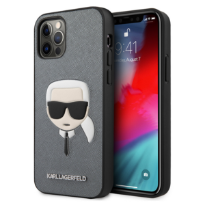 Torbica Karl Lagerfeld Hc PU Saffiano Head za iPhone 12/12 Pro 6.1 srebrna (KLHCP12MSAKHSL) 18