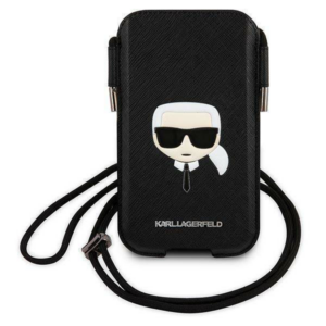 Torbica Karl Lagerfeld Pouch Pu Saffiano Karl Head Large za telefone do 6,7″ crna ( KLHCP12LOPHKHK) 18