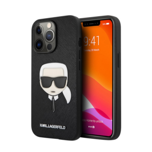 Torbica Karl Lagerfeld Saffiano Karl Head za iPhone 13 6.1 crna (KLHCP13MSAKHBK) 18