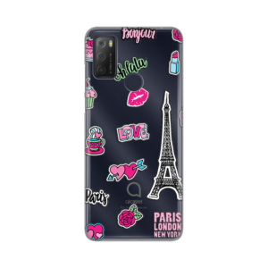 Torbica Silikonska Print Skin za Alcatel 1S 2021/3L 2021/A1 Alpha 21 Love Paris 18