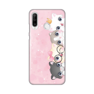 Torbica Silikonska Print Skin za Huawei P30 Lite Pink cats 18